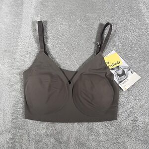 True&Co True Everybody Bralette Bra Womens Medium Gray Wireless Triangle TR16568
